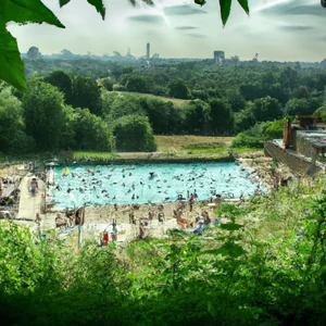 Hampstead Heath: ujumine looduslikes basseinides, kust avaneb vaade Londonile